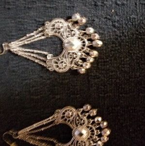 Silver chandelier earrings
